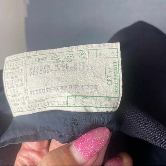 Giorgio Armani Le Collezioni blazer 46R Dark Blue Academia Professional Office - Picture 16 of 17